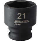 Channellock 3/8 In. Drive 21 mm 6-Point Shallow Metric Impact Socket Image 1