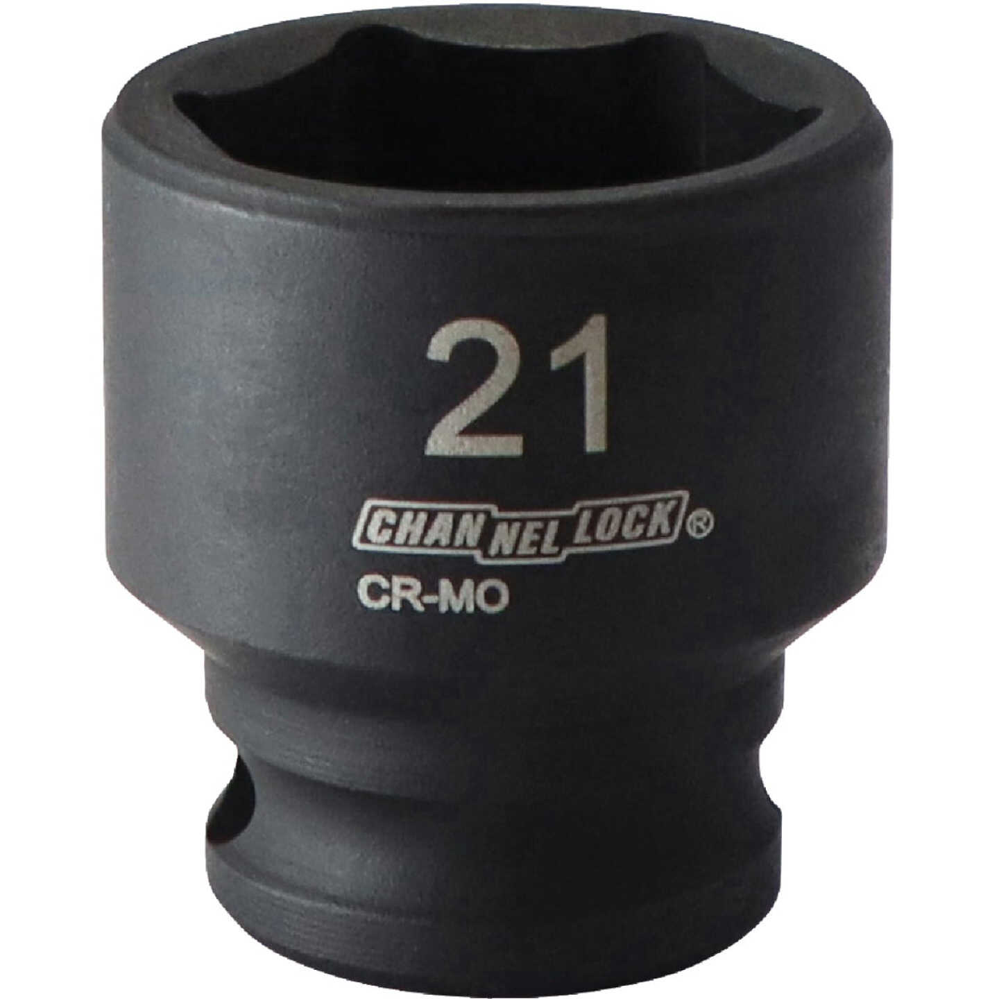 Channellock 3/8 In. Drive 21 mm 6-Point Shallow Metric Impact Socket Image 1