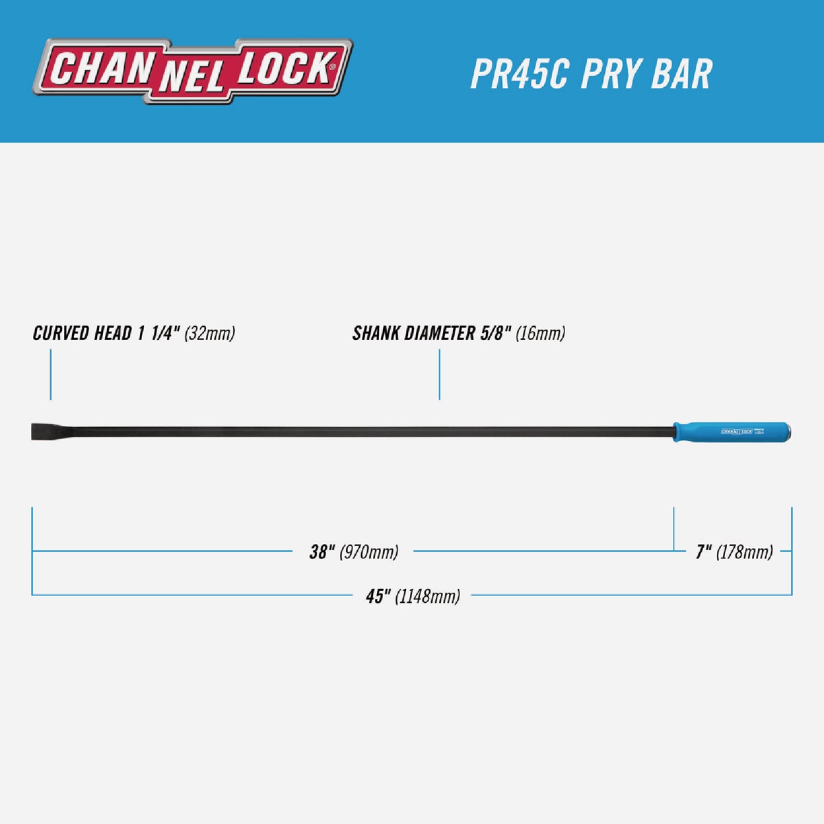 Channellock 45 In. Professional Pry Bar Image 2