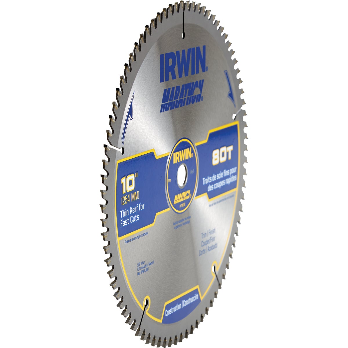 Irwin Marathon 10 In. 80-Tooth Trim/Finish Circular Saw Blade Image 3