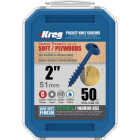 Kreg Blue-Kote #8 x 2 In. Square Coarse Thread Maxi-Loc Head Pocket-Hole Screw (50 Ct.) Image 5