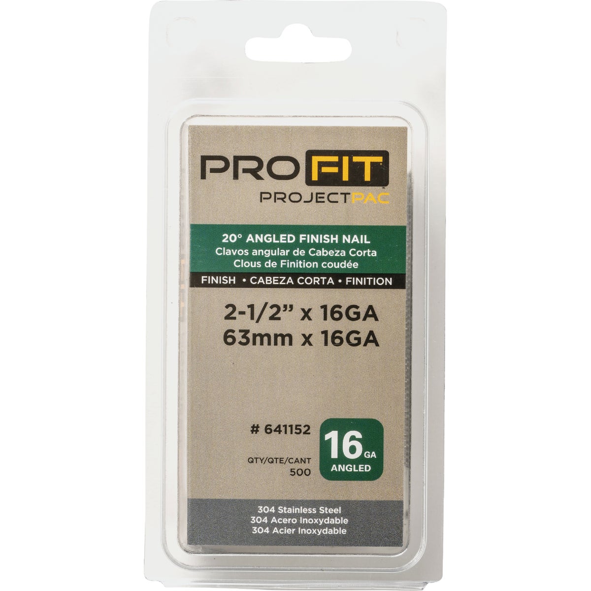 Pro-Fit 2-1/2 In. 16 Gauge Stainless Steel 20 Degree Anglred Finish Nails (500 Ct.) Image 2