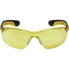 3M Black/Yellow Frame Flat Temple Safety Glasses with Anti-Scratch Amber Lenses Image 1