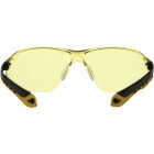 3M Black/Yellow Frame Flat Temple Safety Glasses with Anti-Scratch Amber Lenses Image 2