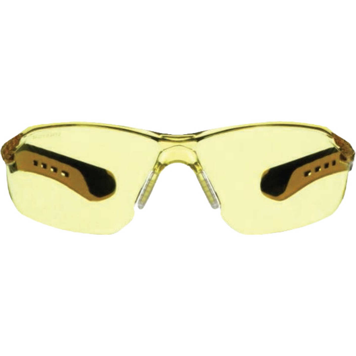 3M Black/Yellow Frame Flat Temple Safety Glasses with Anti-Scratch Amber Lenses Image 6