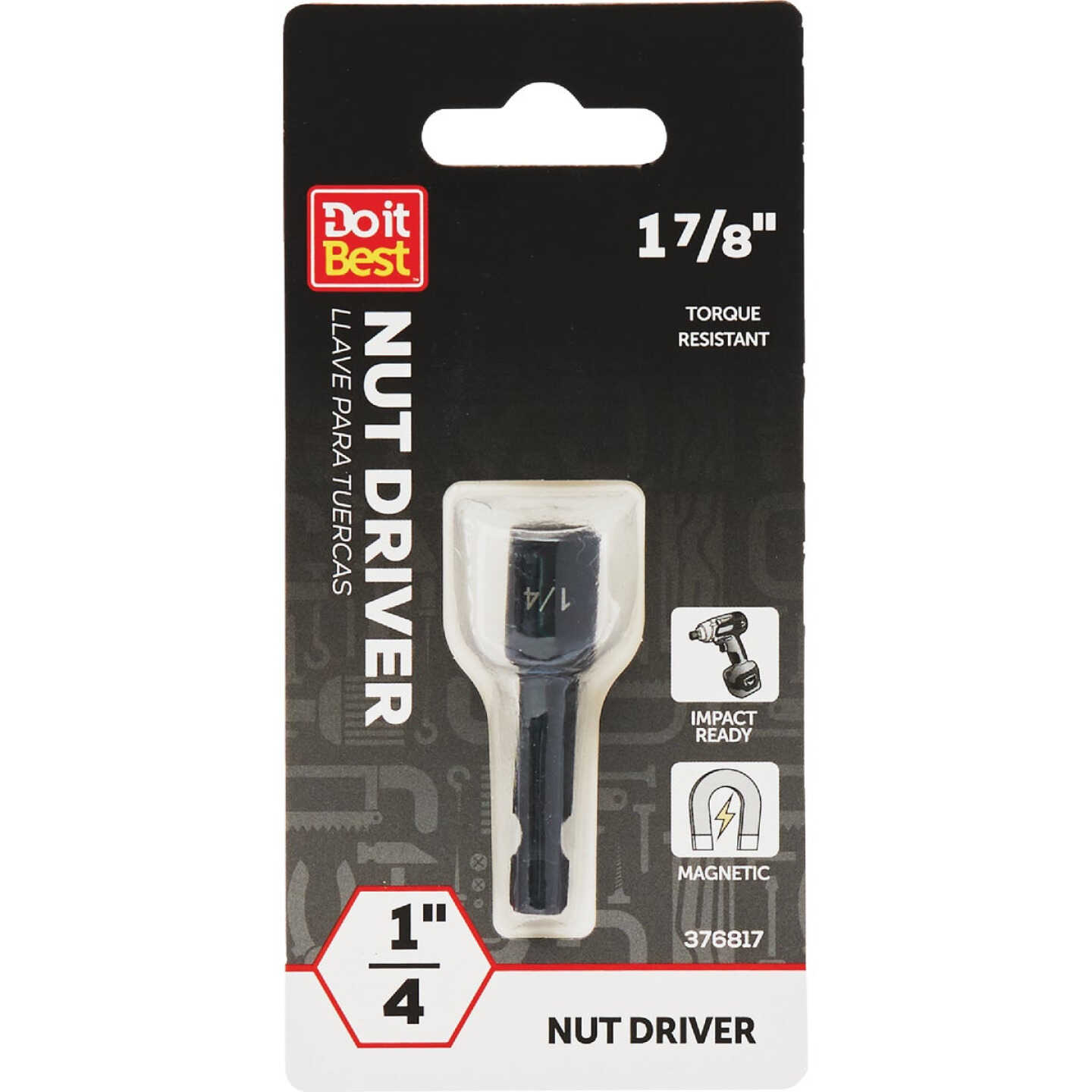 Do it Best 1/4 In. x 1-7/8 In. Magnetic Nutdriver Bit Image 1