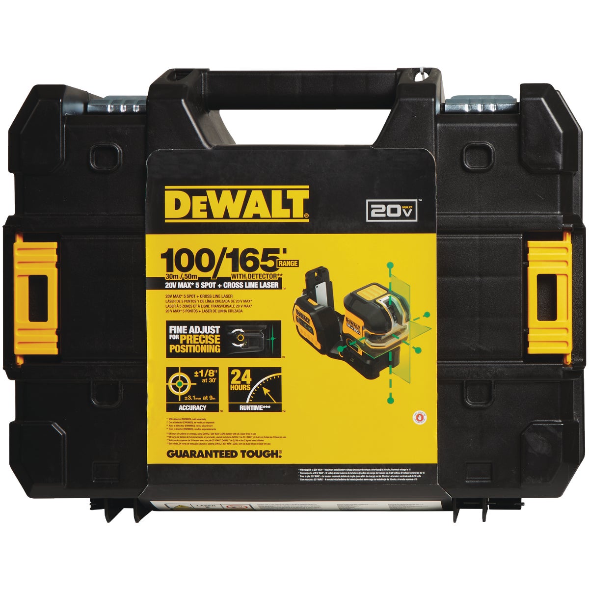 DEWALT 12V/20V MAX Cordless Green Cross Line 5-Spot Laser Level (Tool Only) Image 2