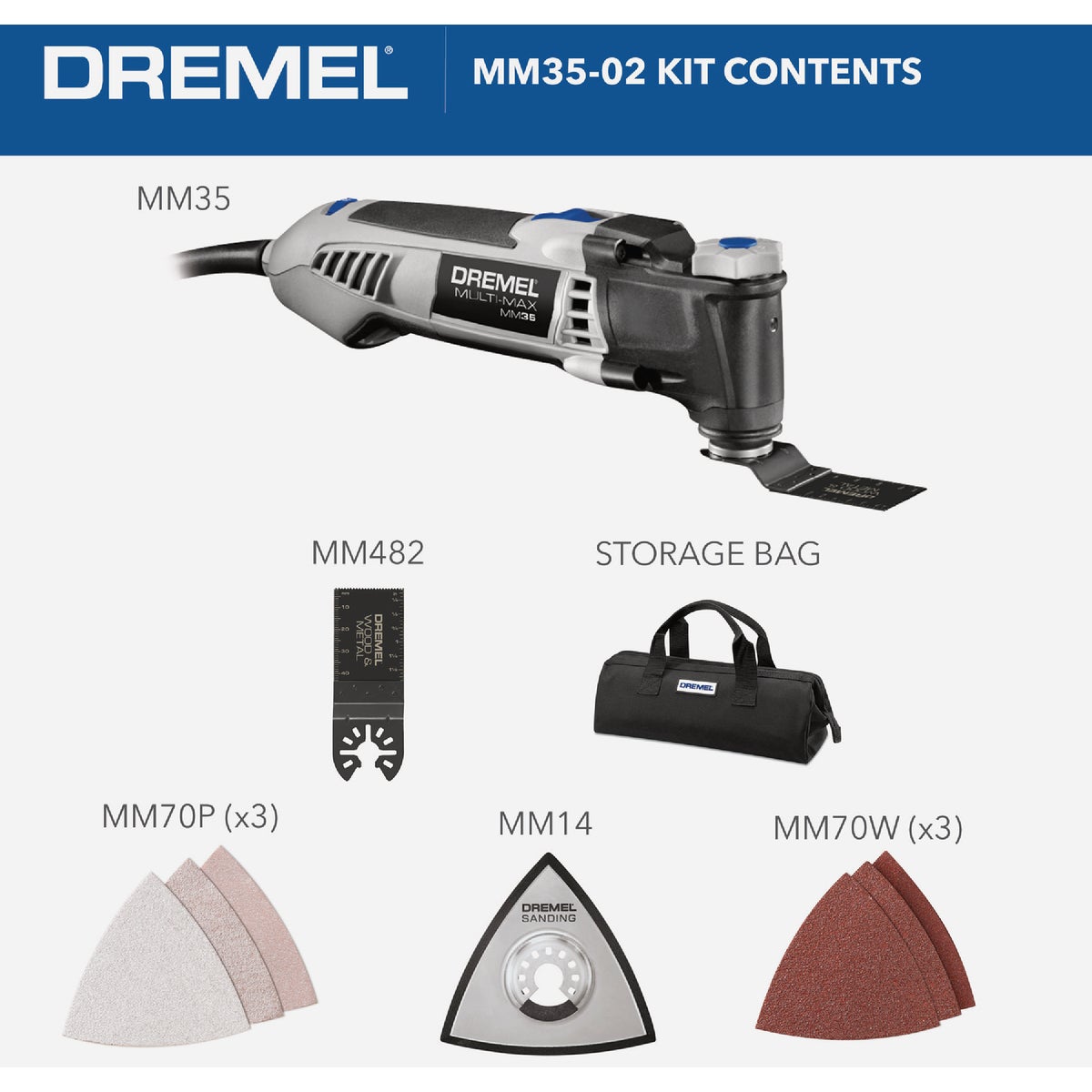 Dremel Multi-Max 3.5-Amp Variable Speed Oscillating Multi-Tool Kit Image 2