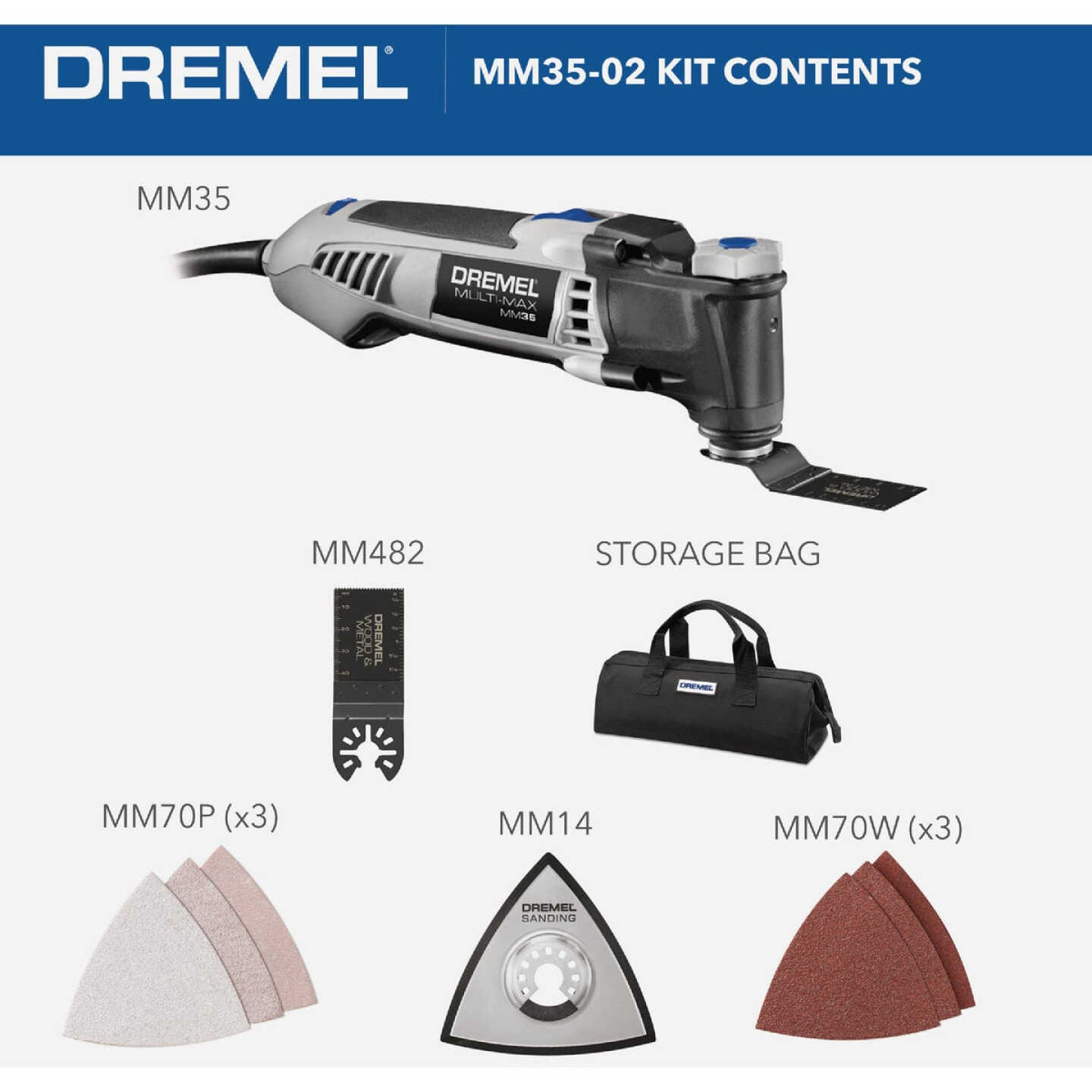 Dremel Multi-Max 3.5-Amp Variable Speed Oscillating Multi-Tool Kit Image 2