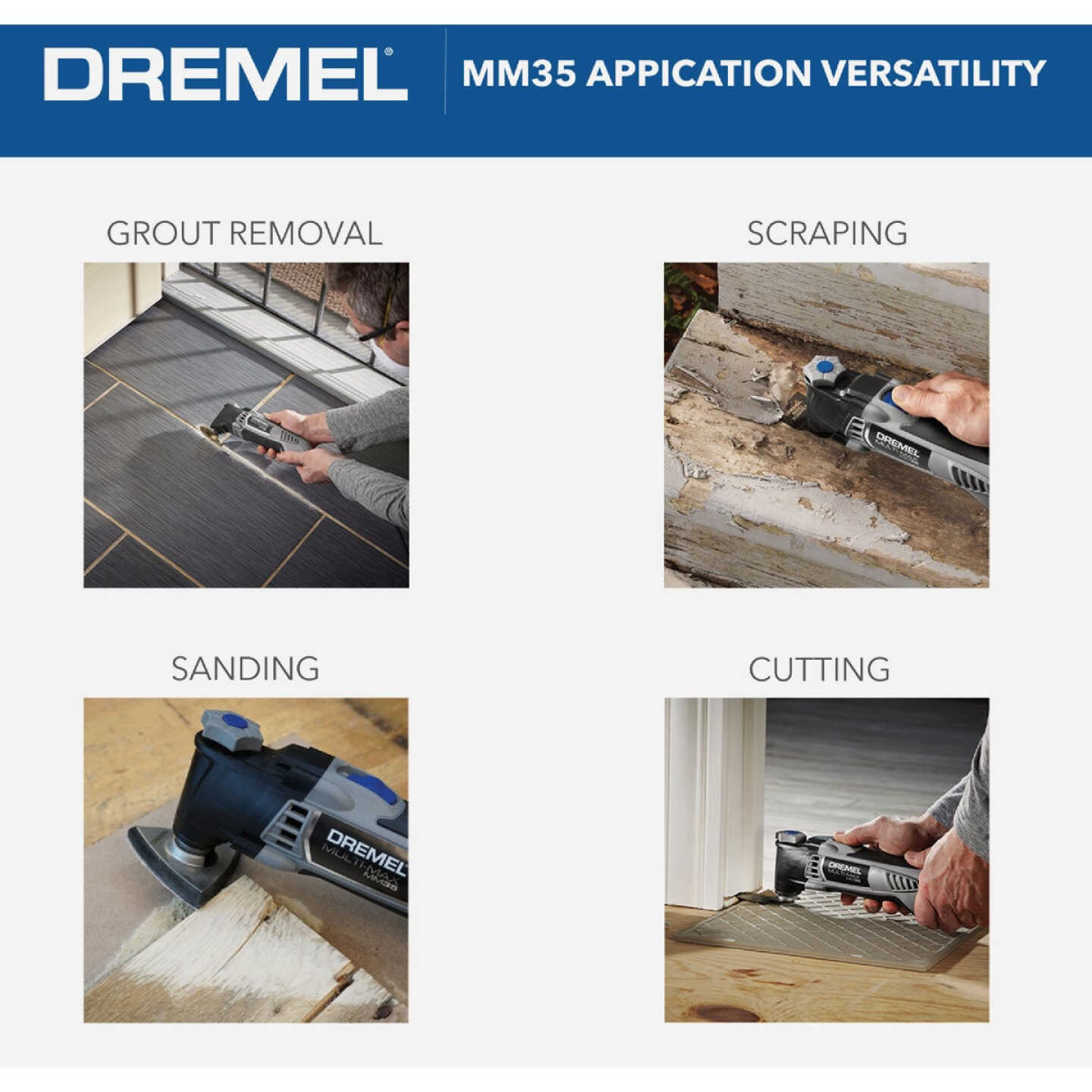 Dremel Multi-Max 3.5-Amp Variable Speed Oscillating Multi-Tool Kit Image 5