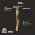 Stiletto 16 Oz. Smooth-Face Framing Hammer with Hickory Handle Image 2