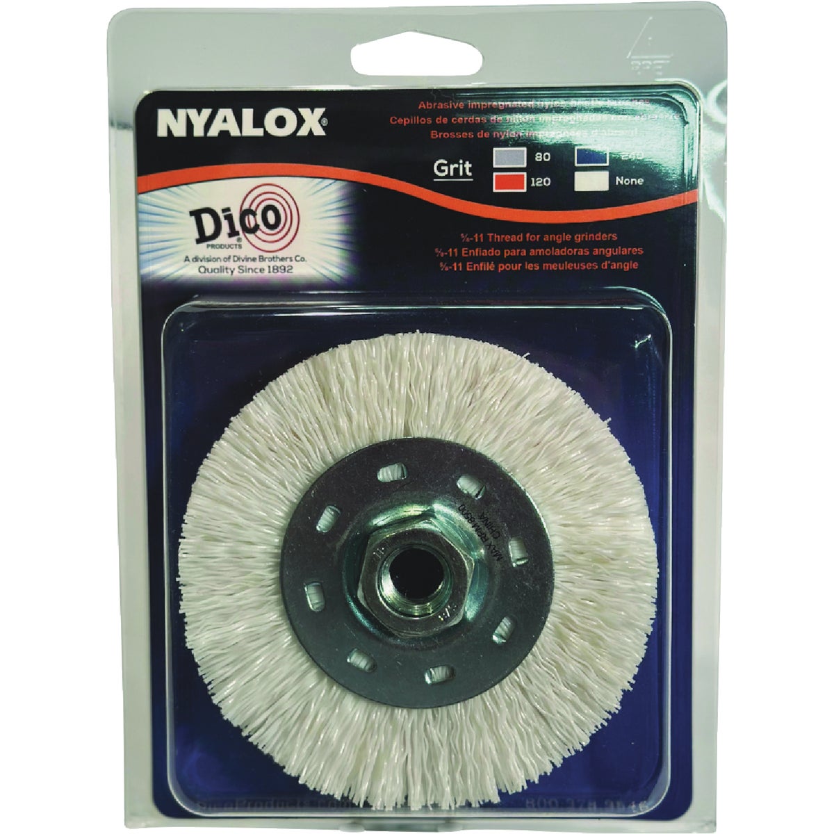 Dico Nyalox 4-1/2 In. No Grit White Angle Grinder Wheel Brush Image 2