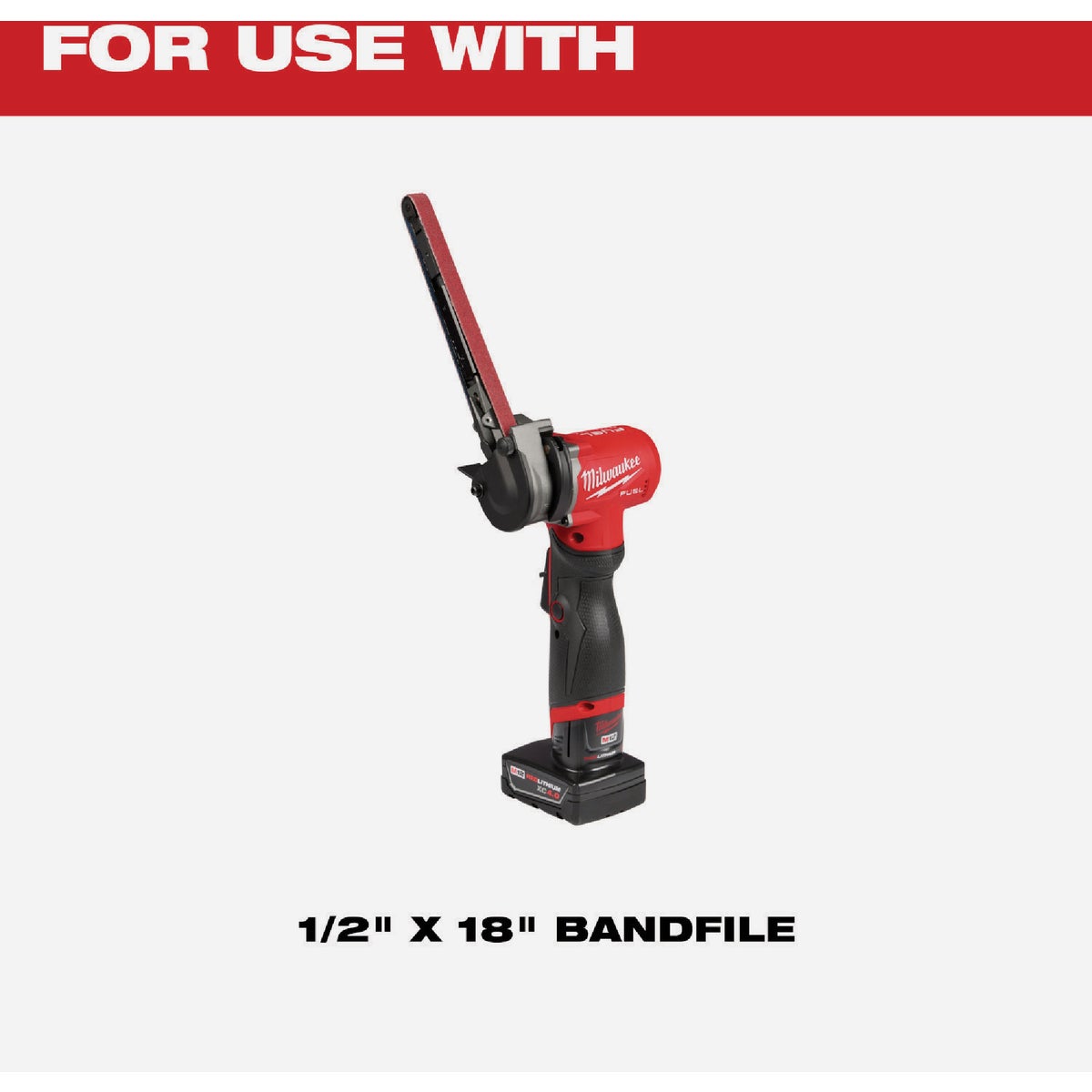 Milwaukee 1/2 In. x 18 In. 80 Grit Bandfile Belt (4-Pack) Image 5