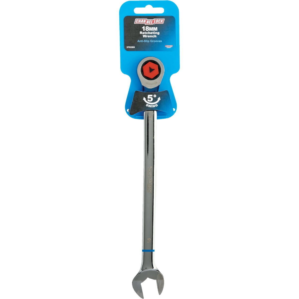 Channellock Metric 18 mm 12-Point Ratcheting Combination Wrench Image 2