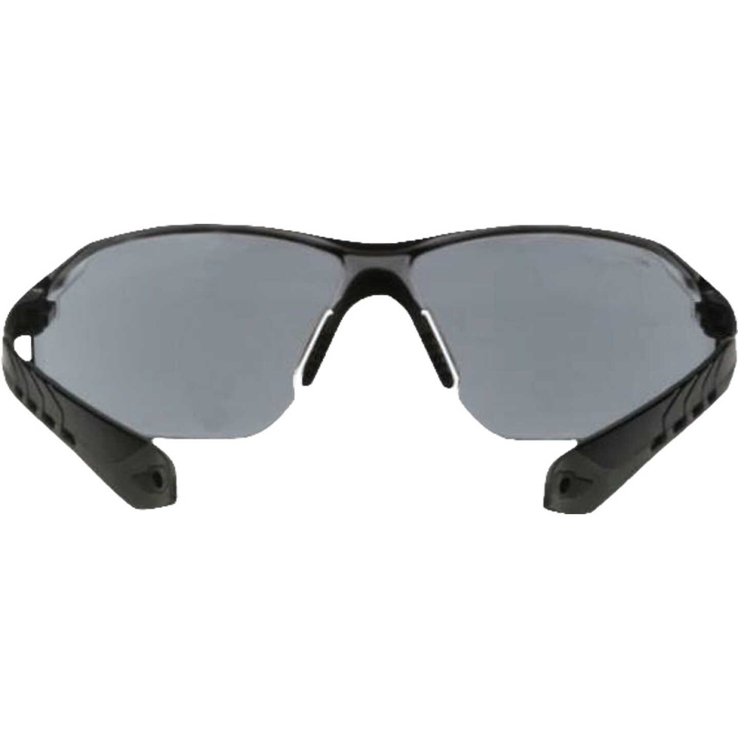 3M Black/Red Frame Flat Temple Safety Glasses with Anti-Scratch Gray Lenses Image 2