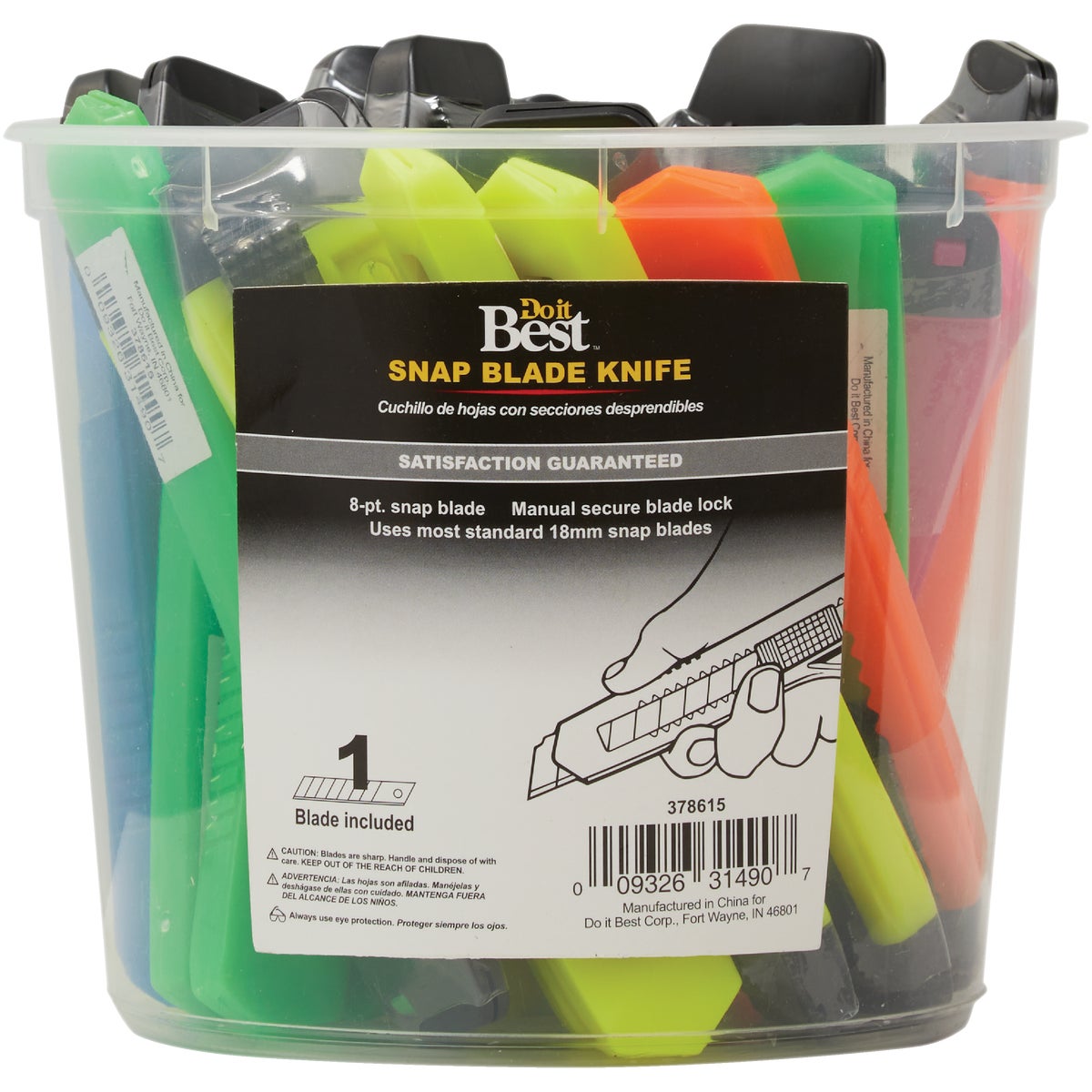 Do it 18 mm 8-Point Snap-Off Knife Display Image 2