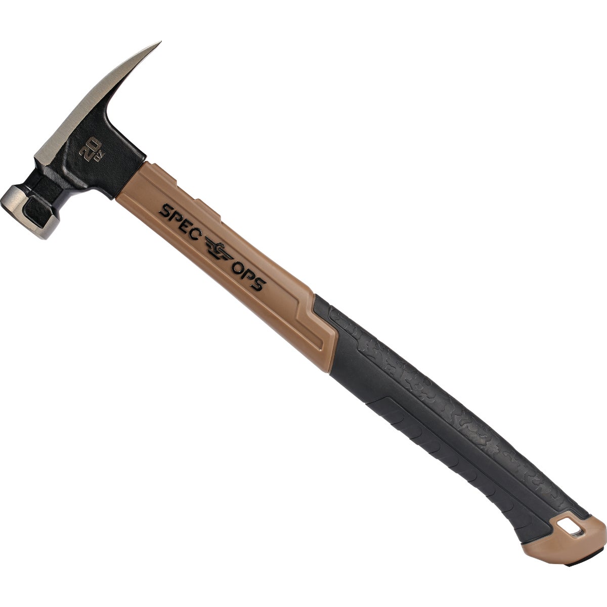 Spec Ops 20 Oz. 16 In. Rip Claw Fiberglass Hammer with Soft Mallet Cap