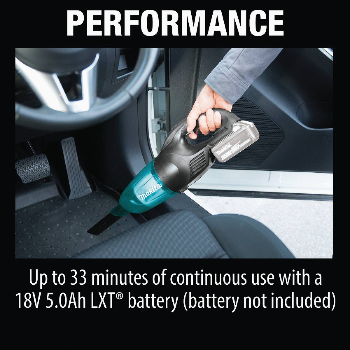 Makita 18V LXT Cordless Bagless Compact Stick Vacuum Cleaner, Black (Tool Only) Image 7