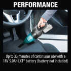 Makita 18V LXT Cordless Bagless Compact Stick Vacuum Cleaner, Black (Tool Only) Image 7