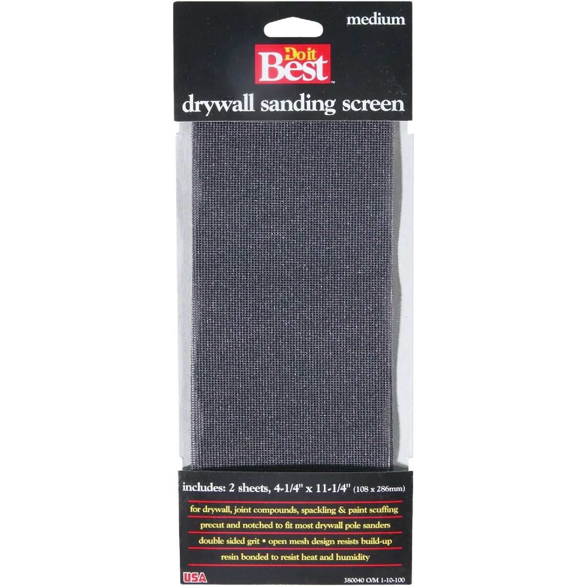 Do it Best 100 Grit 4-1/4 In. x 11-1/4 In. Drywall Sanding Screen (2-Pack) Image 1