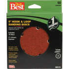 Do it Best 5 In. 60-Grit 5-Hole Pattern Vented Sanding Disc with Hook & Loop Backing (15-Pack) Image 1