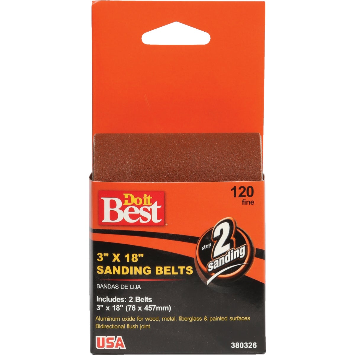 Do it Best 3 In. x 18 In. 120 Grit Heavy-Duty Sanding Belt (2-Pack) Image 1