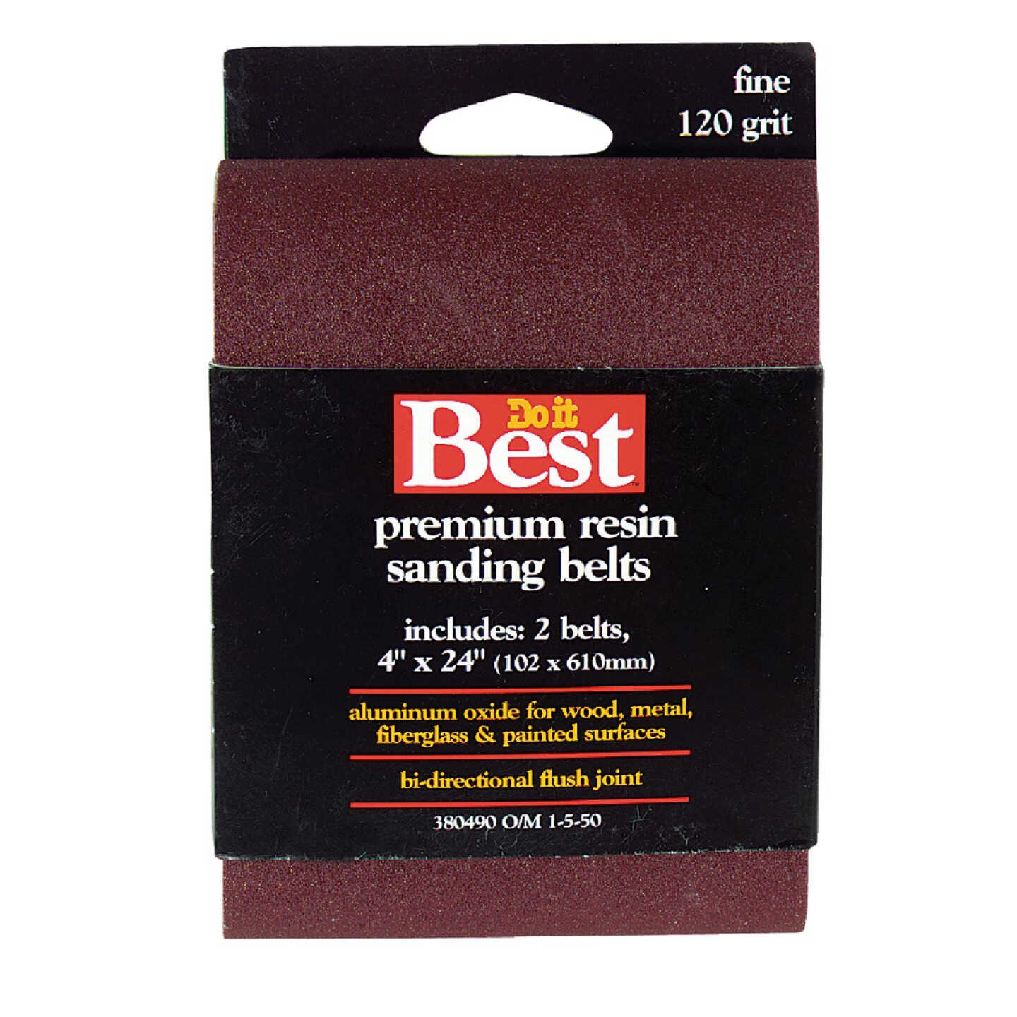 Do it Best 4 In. x 24 In. 120 Grit Heavy-Duty Sanding Belt (2-Pack) Image 1