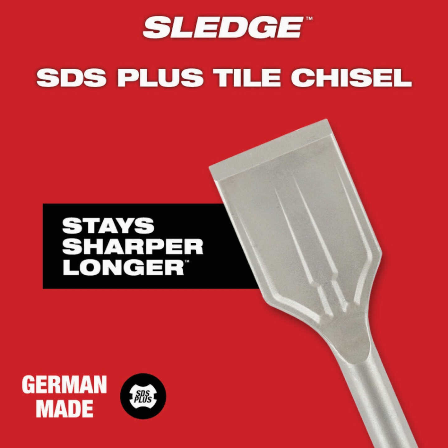 Milwaukee SLEDGE SDS-PLUS 1-7/8 In. x 9-1/2 In. Tile Chisel Image 6