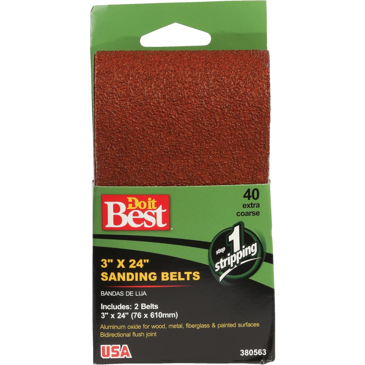 Do it Best 3 In. x 24 In. 40 Grit Heav-Duty Sanding Belt (2-Pack) Image 1