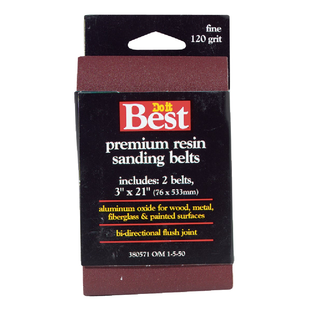 Do it Best 3 In. x 21 In. 120 Grit Heavy-Duty Sanding Belt (2-Pack) Image 1