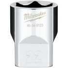 Milwaukee 1/2 In. Drive 22 mm 6-Point Shallow Metric Socket with FOUR FLAT Sides Image 1