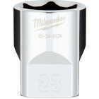 Milwaukee 1/2 In. Drive 23 mm 6-Point Shallow Metric Socket with FOUR FLAT Sides Image 1