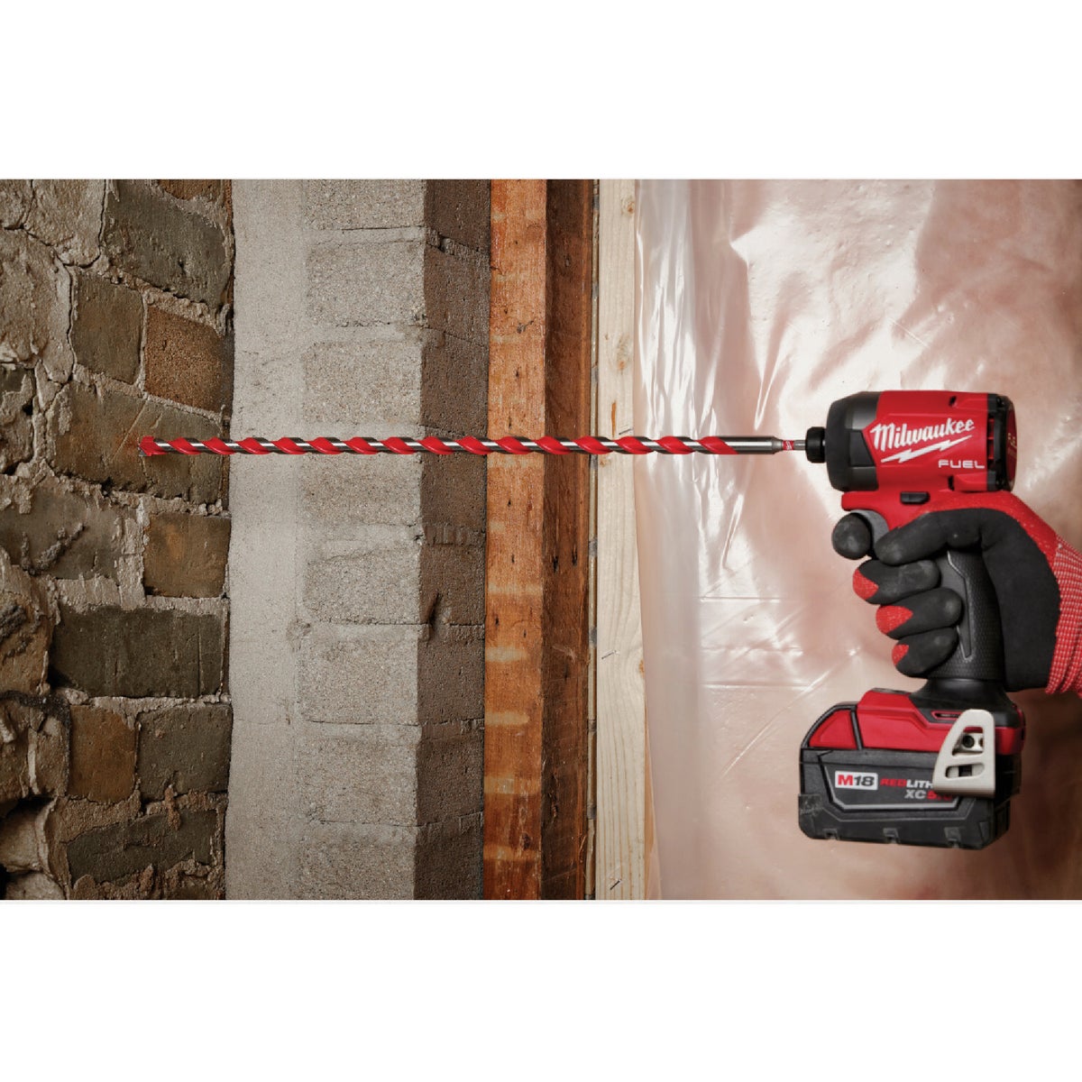 Milwaukee SHOCKWAVE 1/4 In. x 18 In. Impact Duty Masonry Carbide Hammer Drill Bit Image 6