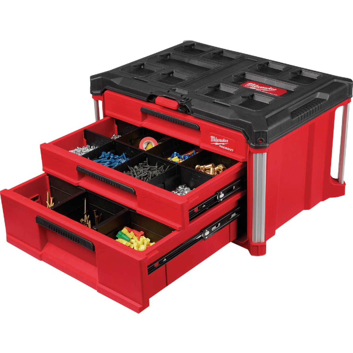 Milwaukee PACKOUT Multi-Depth 3-Drawer Tool Box, 50 Lb. Capacity Image 6