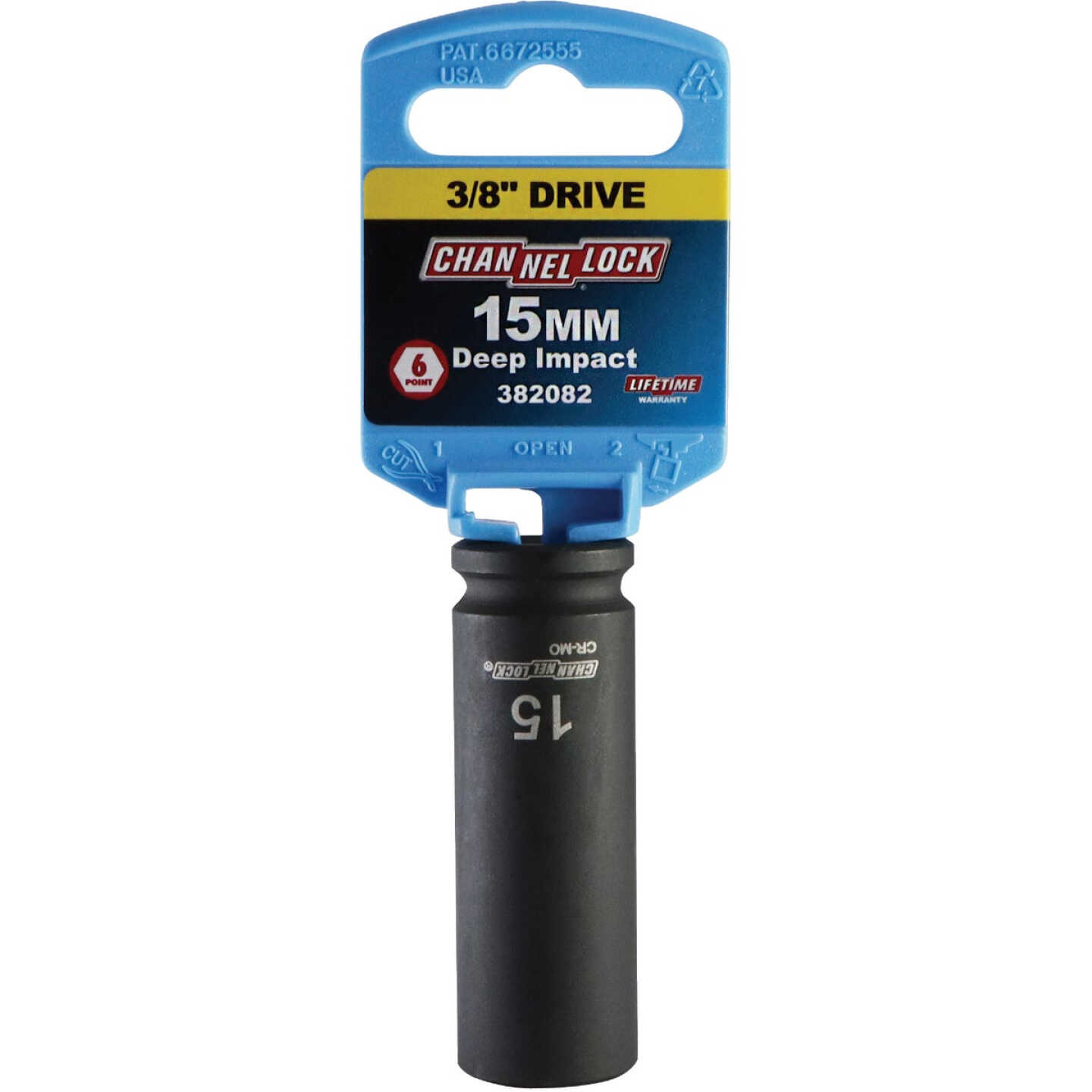 Channellock 3/8 In. Drive 15 mm 6-Point Deep Metric Impact Socket Image 2