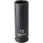 Channellock 3/8 In. Drive 15 mm 6-Point Deep Metric Impact Socket Image 1
