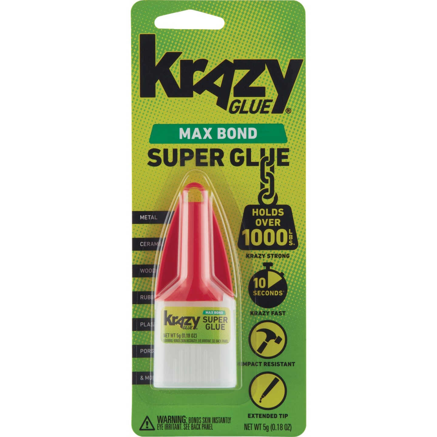 Krazy Glue 0.18 Oz. Liquid Maximum Bond Super Glue with Precision Tip Image 1