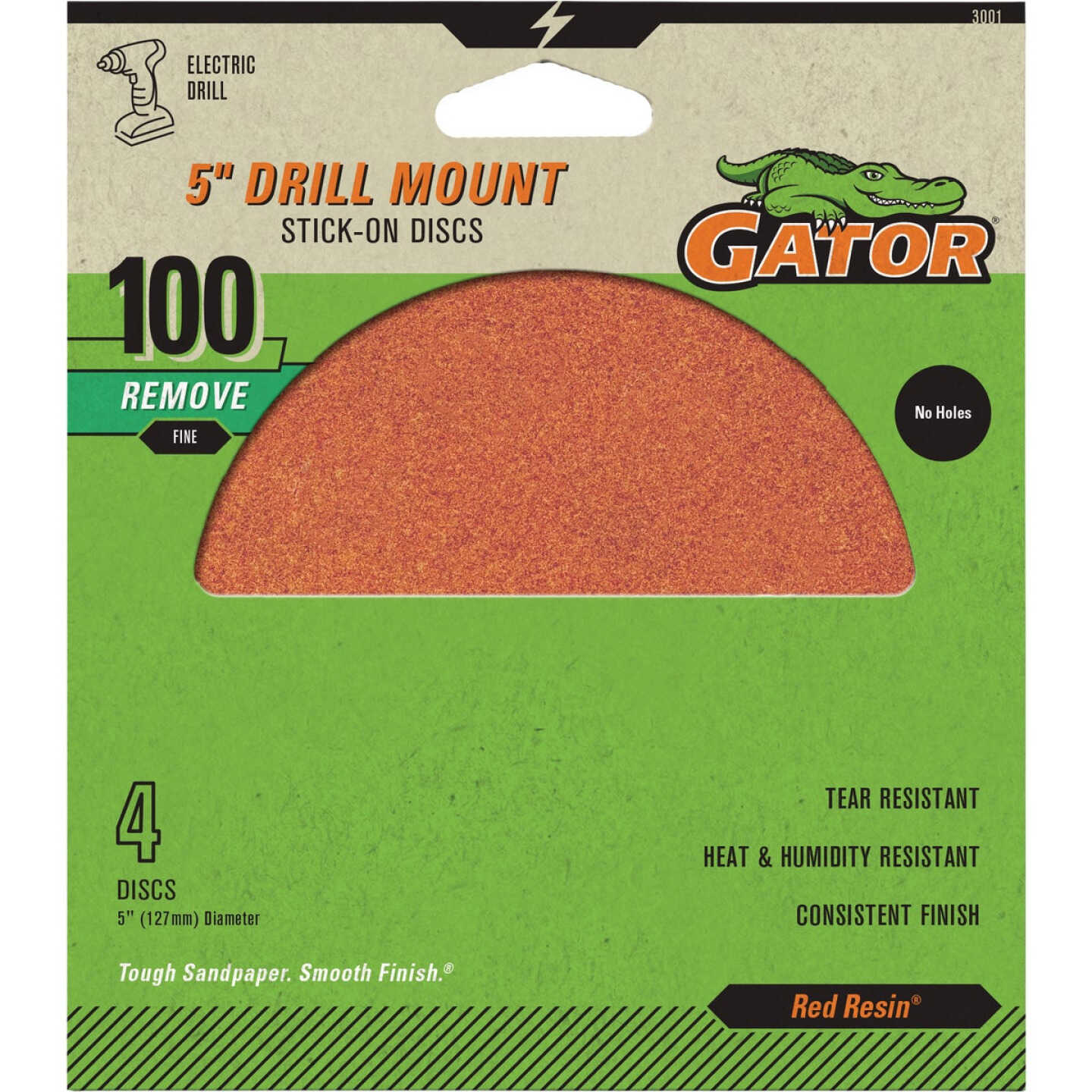 Gator 5 In. 150-Grit Aluminum Oxide Stick-On Sanding Disc (4-Pack) Image 1