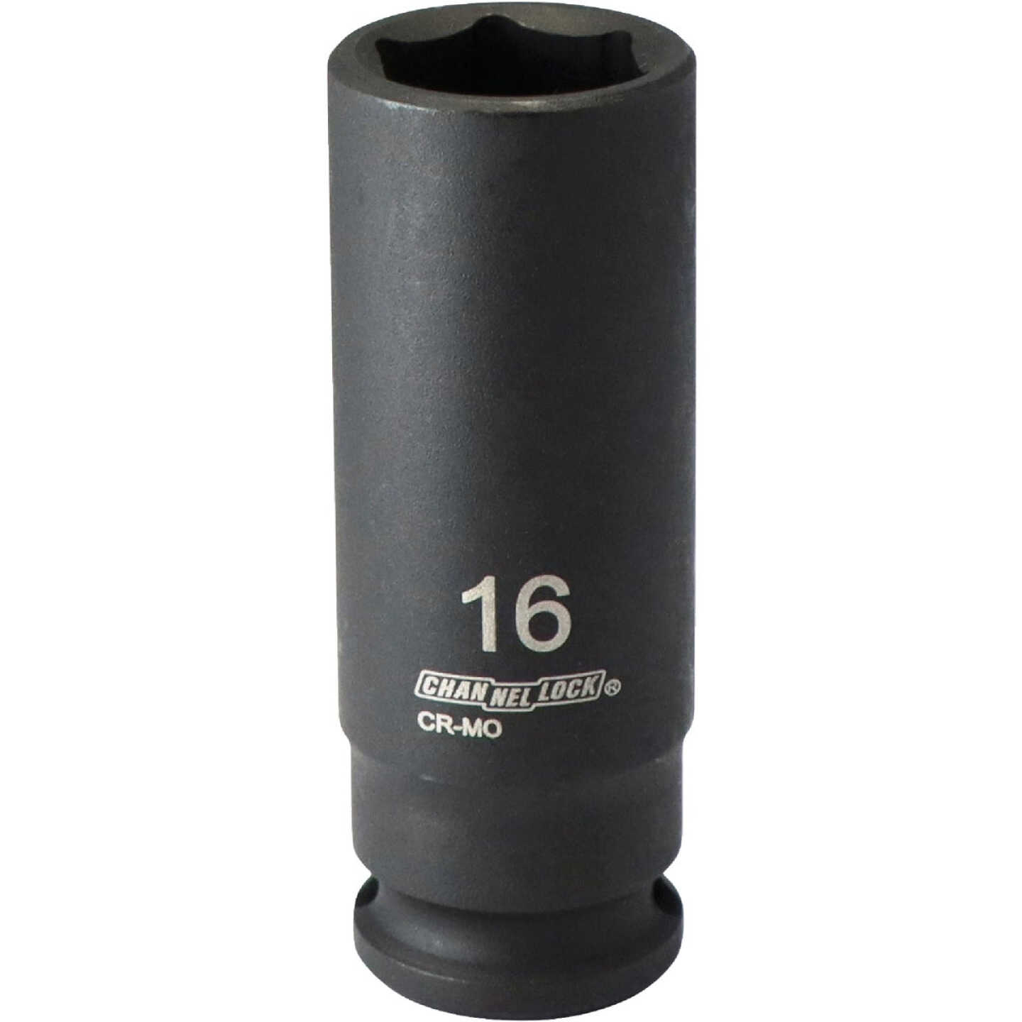 Channellock 3/8 In. Drive 16 mm 6-Point Deep Metric Impact Socket Image 1