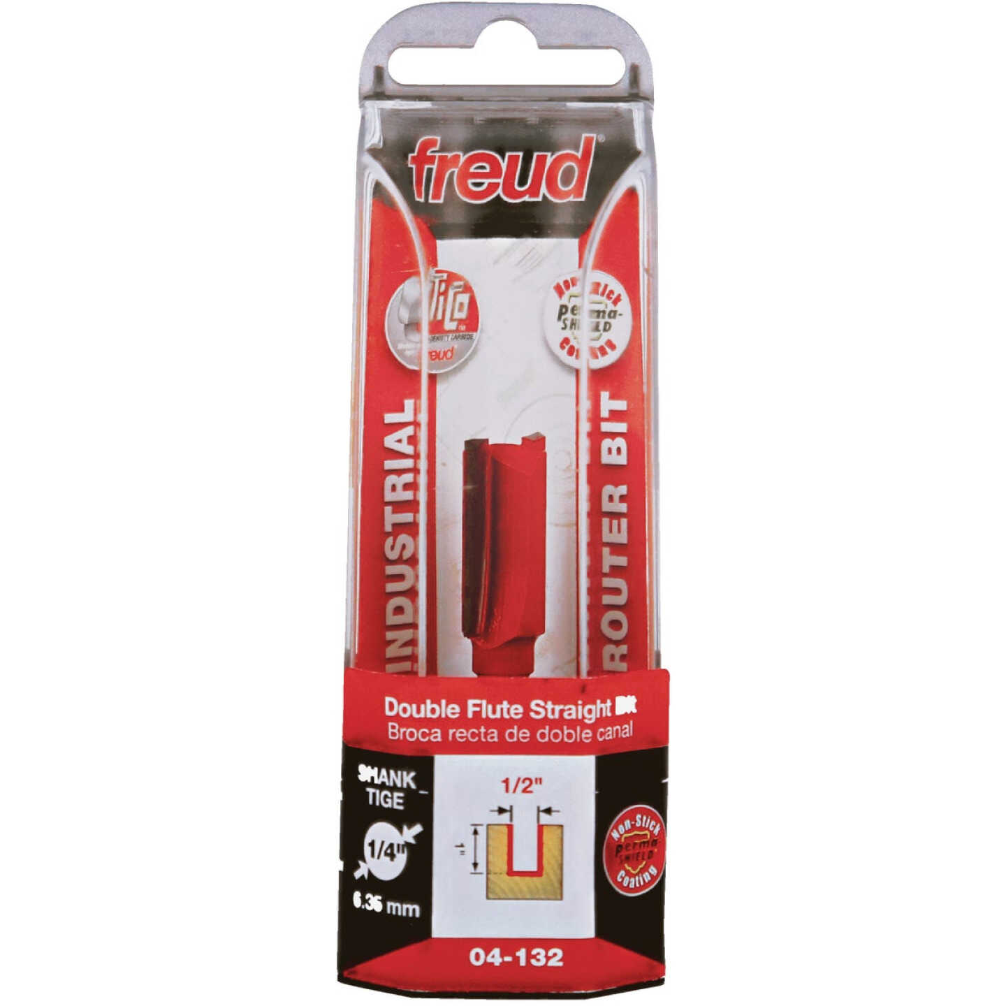 Freud 1/2 In. x 1 In. Double Flute Straight Router Bit Image 1