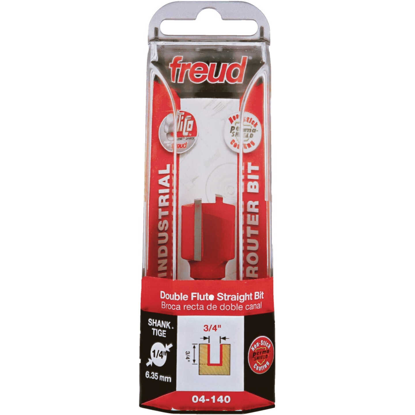 Freud 3/4 In. x 3/4 In. Double Flute Straight Router Bit Image 1