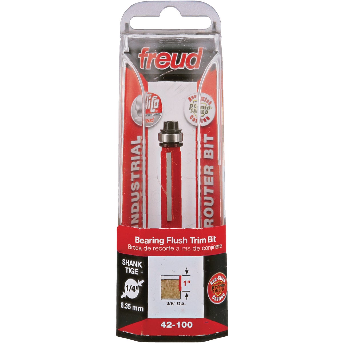 Freud 3/8 In. x 1 In. 2-Cutter Flush Trim Router Bit