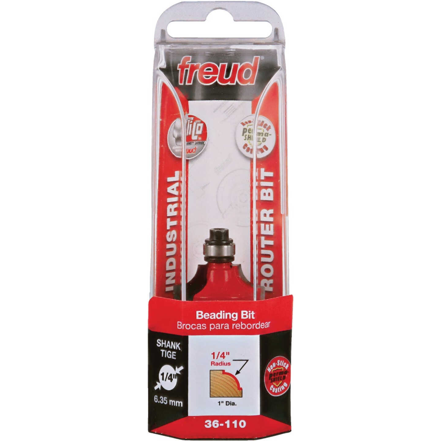 Freud 1/4 In. Quadra-Cut Radius Beading Router Bit Image 1