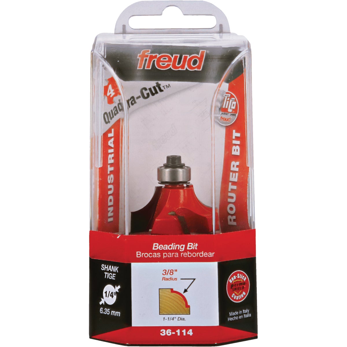 Freud 3/8 In. Quadra-Cut Radius Beading Router Bit