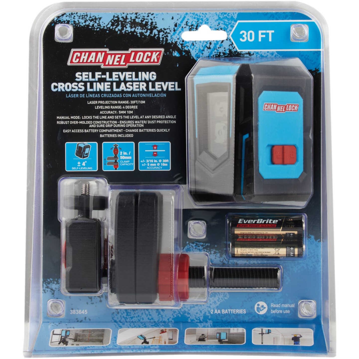 Channellock 30 Ft. Self-Leveling Cross-Line Laser Level Image 2