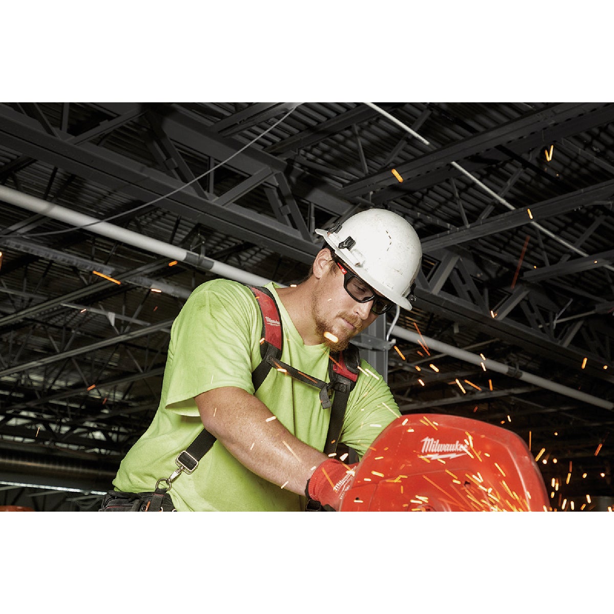 Milwaukee Performance Red & Black Frame Safety Glasses with Gray Fog-Free Lenses Image 2