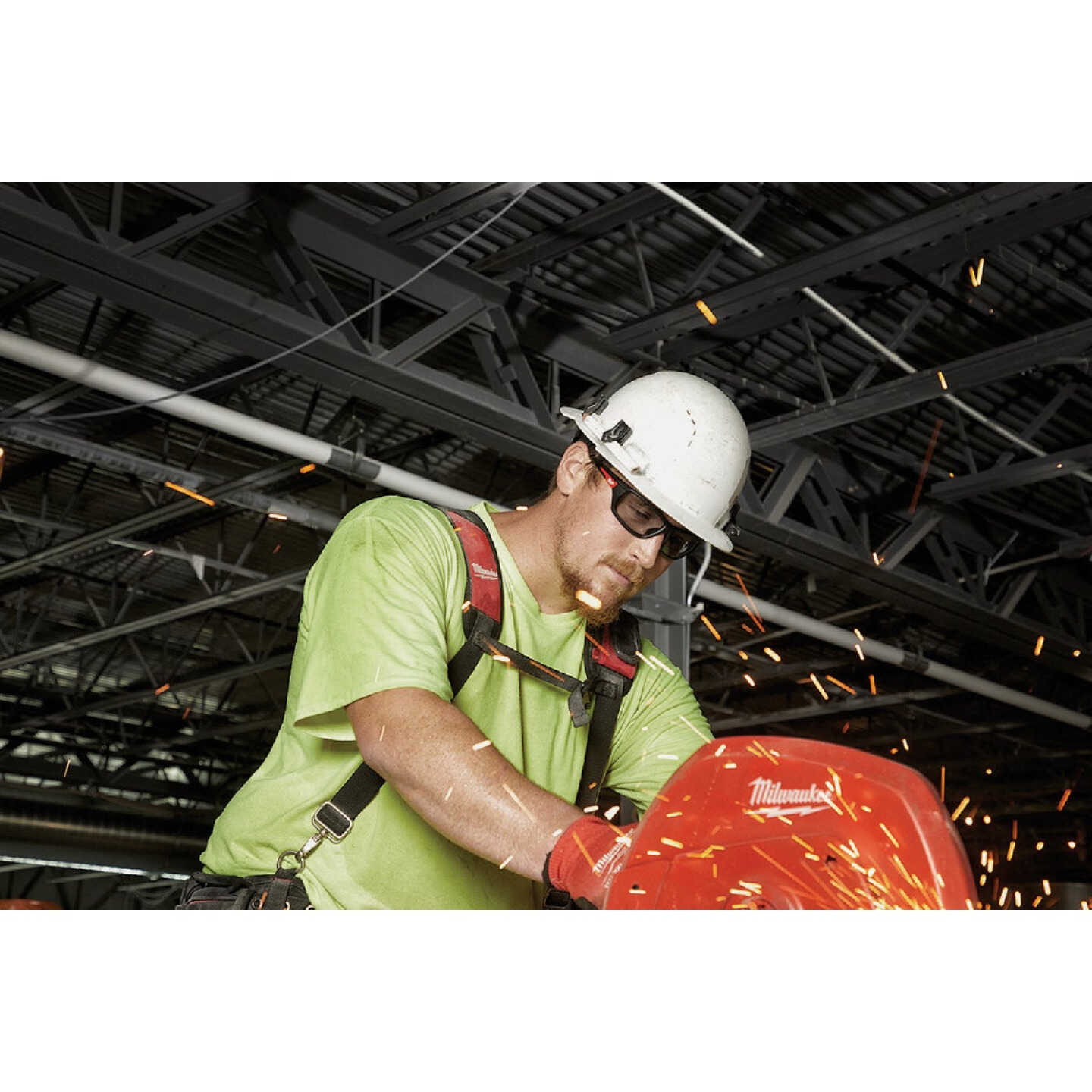 Milwaukee Performance Red & Black Frame Safety Glasses with Gray Fog-Free Lenses Image 2