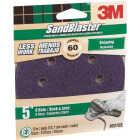 3M Sandblaster 5 In. 60-Grit 8-Hole Pattern Vented Sanding Disc with Hook & Loop Backing (3-Pack) Image 1
