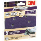 3M Sandblaster 5 In. 80-Grit 8-Hole Pattern Vented Sanding Disc with Hook & Loop Backing (3-Pack) Image 1
