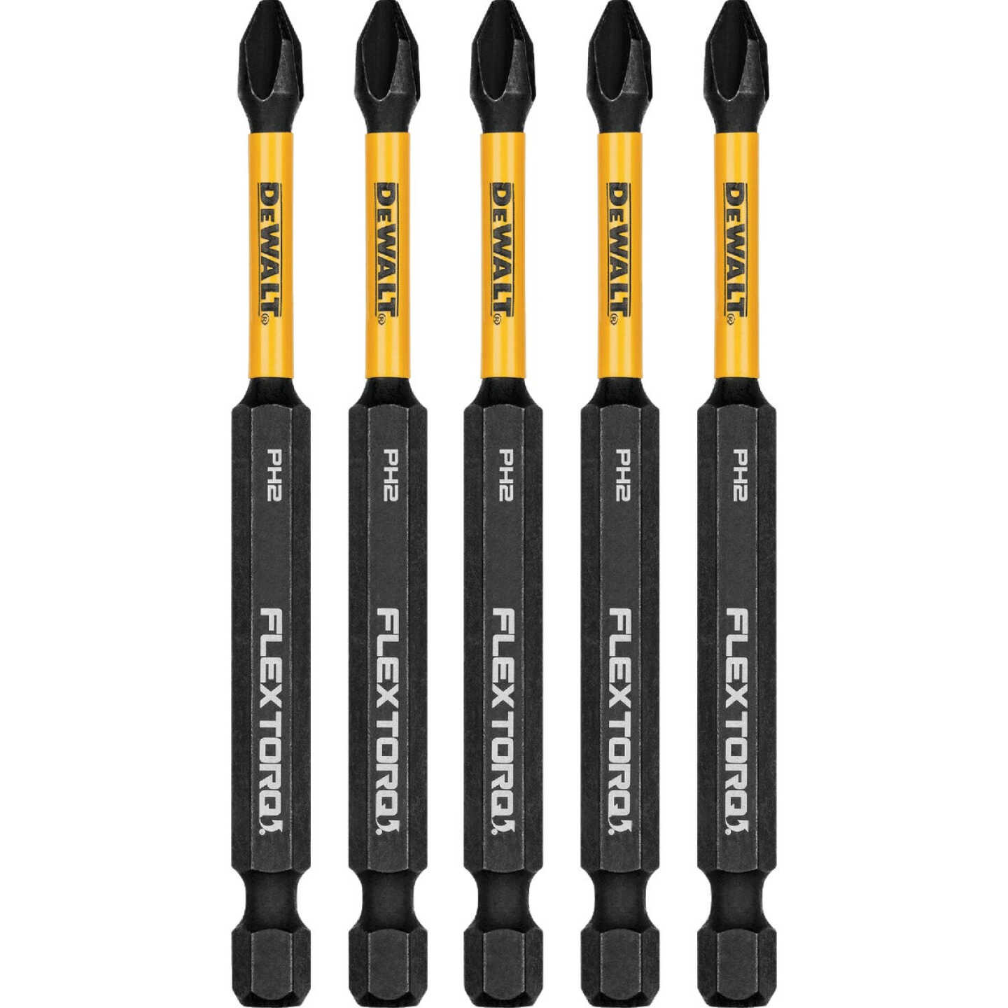 DEWALT FlexTorq 3-1/2 In. #2 Phillips Power Impact Screwdriving Bit (5-Pack) Image 1